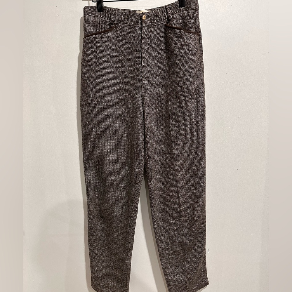 TALBOTS Brown Wool Blend Careerwear Capsule Dress Pants‎ Size 8